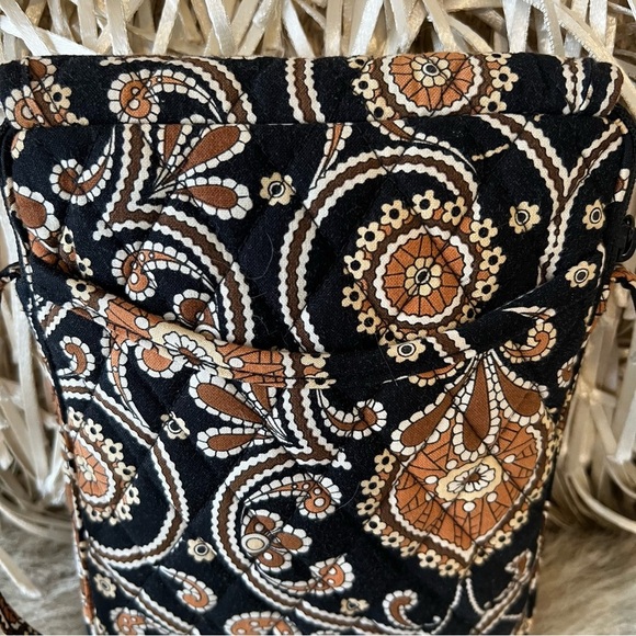 VERA BRADLEY Caffé Latte 2008 Velcro Mini Hipster Crossbody Black Brown Y2K - Picture 9 of 15